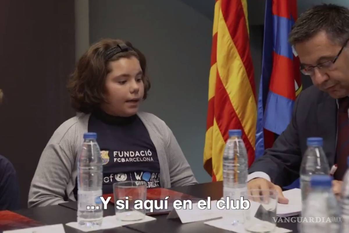 Niños 'toman el control' de la directiva del Barcelona