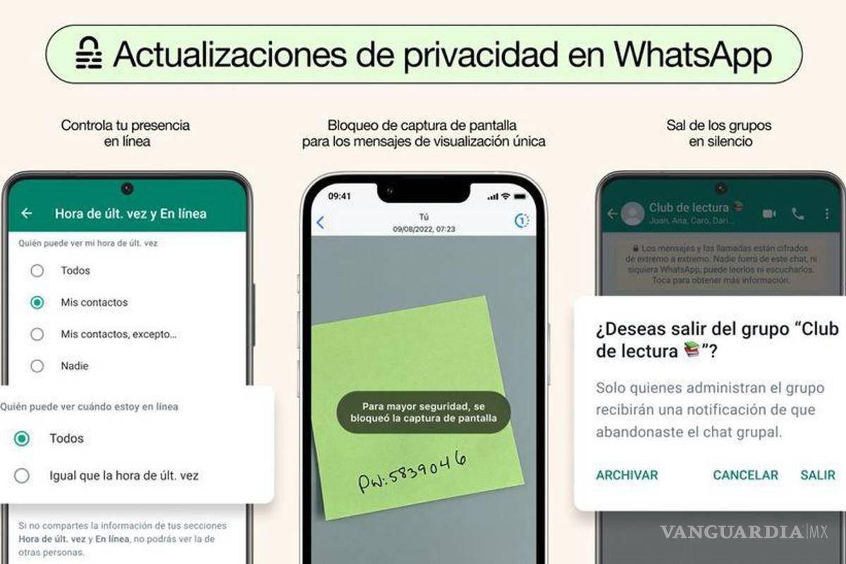 $!Las tres nuevas funcionalidades de WhatsApp.