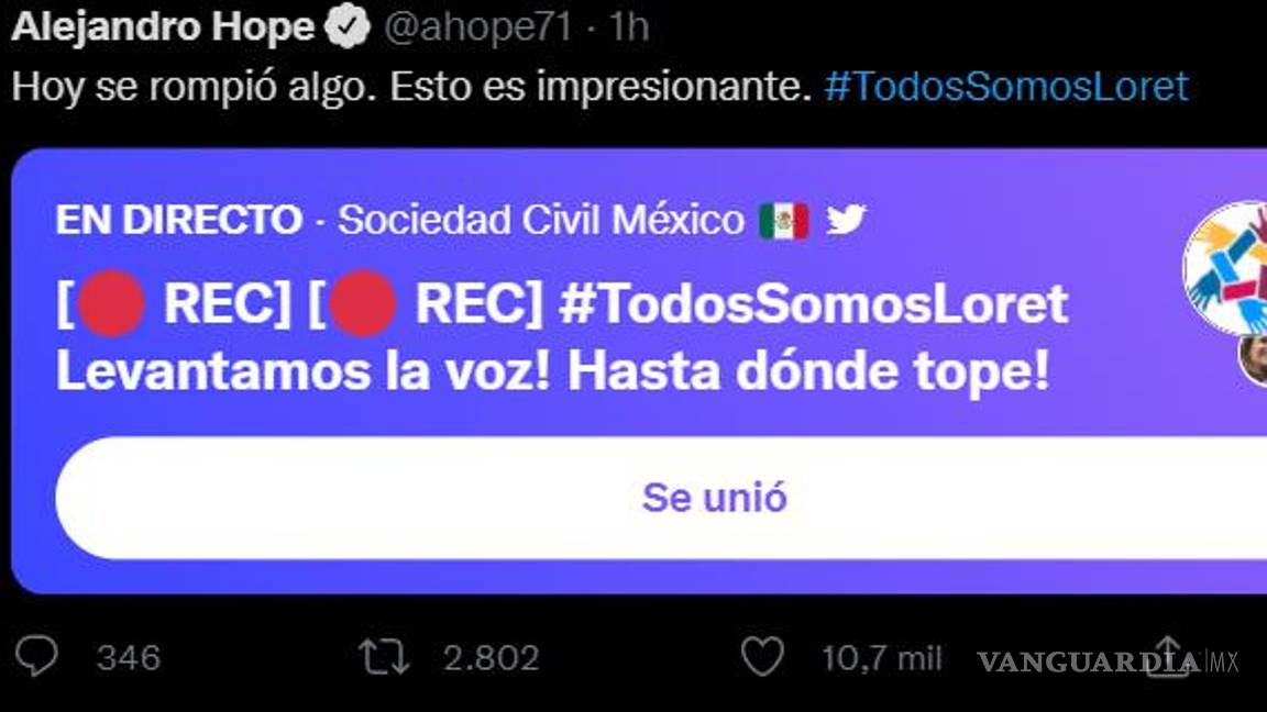 $!Histórico encuentro en redes: sociedad civil reúne a 60 mil en #TodosSomosLoret