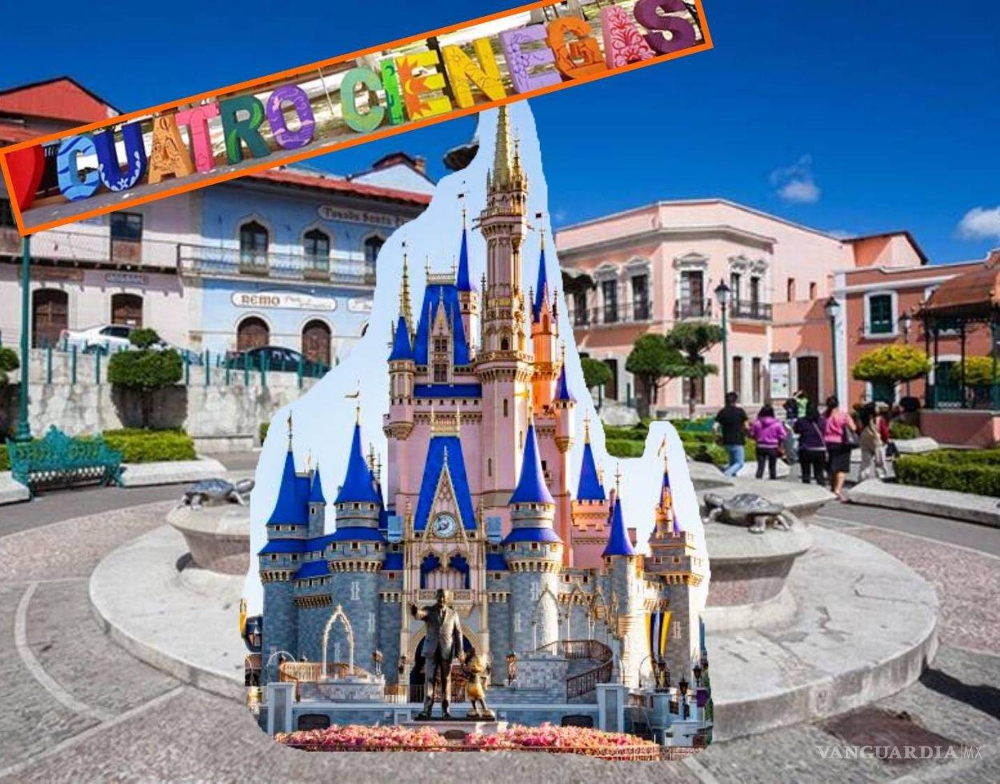 $!Así luciría la nueva expansión de Disney, en un pueblo mágico de Coahuila (si no fuera un día de los inocentes). FOTO: VANGUARDIA