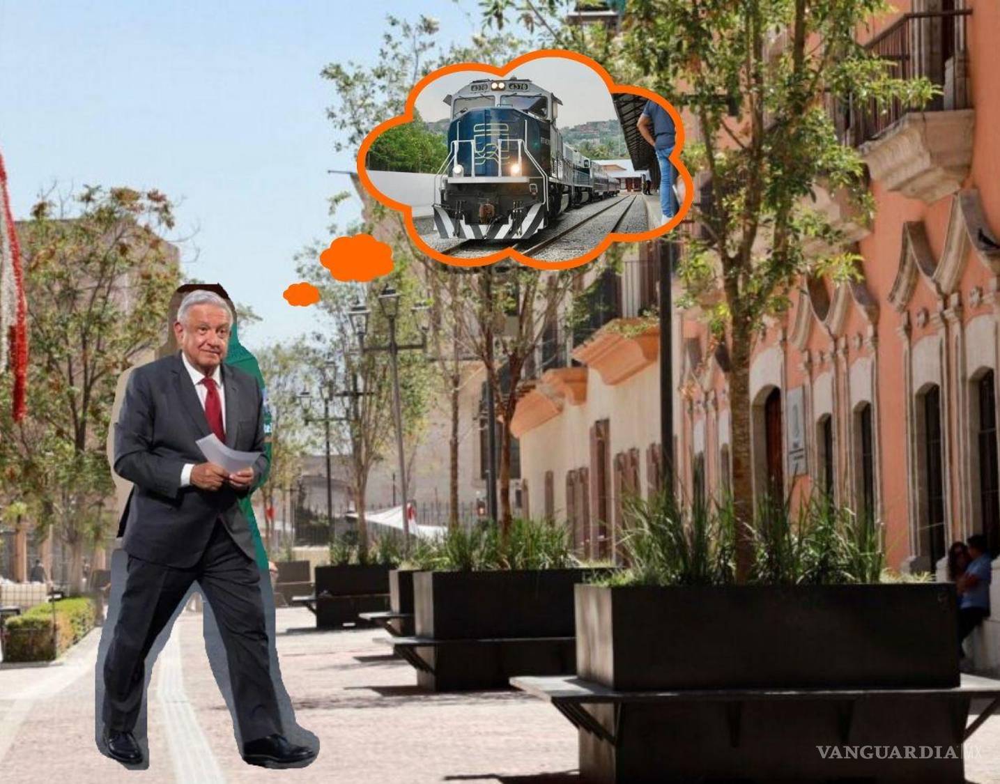 $!Así luciría AMLO en un momento de inspiración por Paseo Capital. FOTO: VANGUARDIA