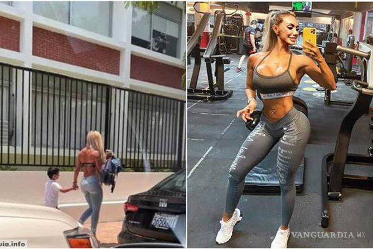 ‘Hay que tener pudor’, critican a mamá ‘fit’ por atuendo “inapropiado” para dejar a su hijo en la escuela