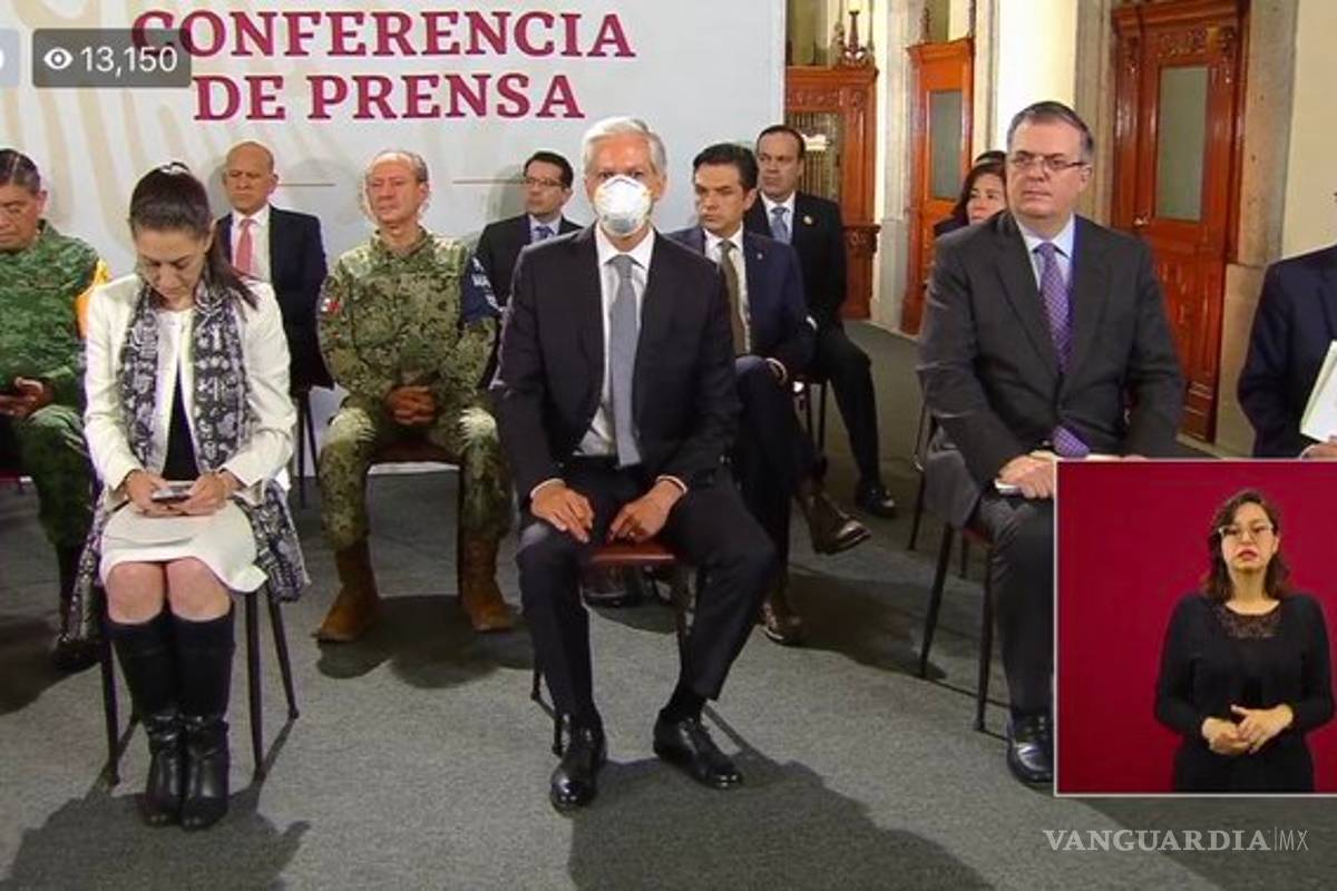 Alfredo del Mazo usó cubrebocas en La Mañanera de AMLO, fue el único