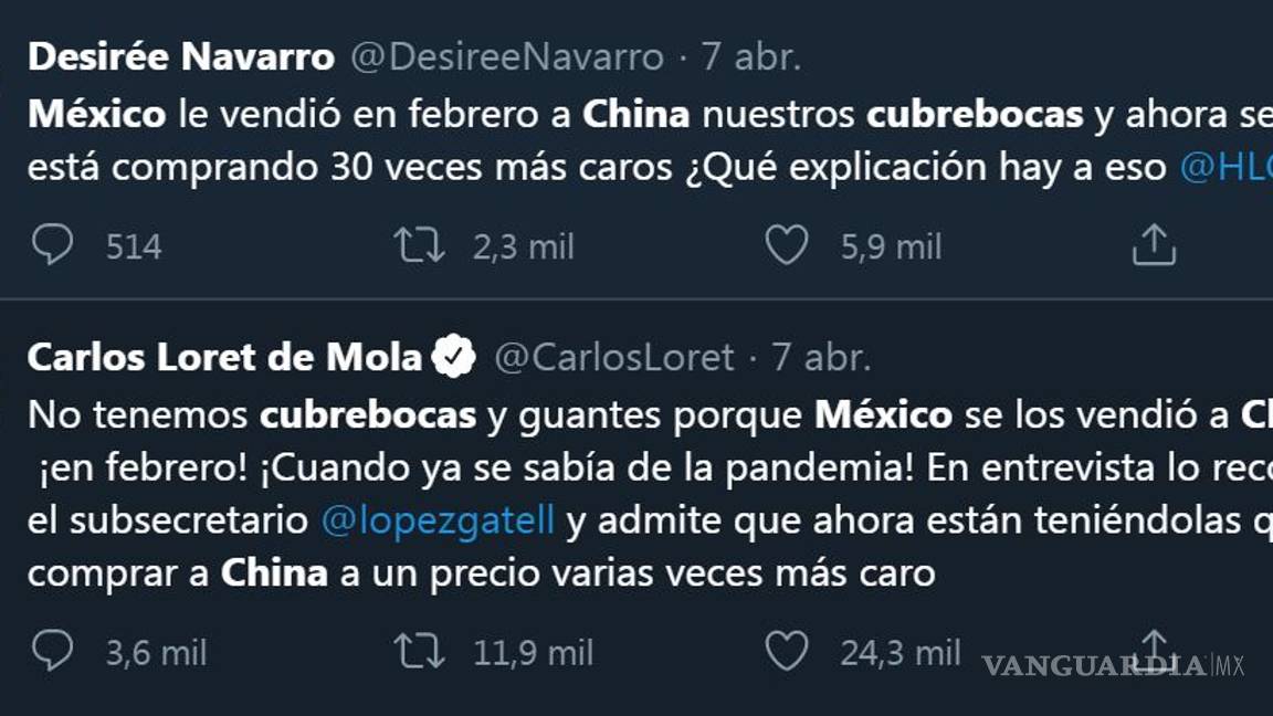 $!"¿Debieron parar?", cuestionan en redes tras declaración de López-Gatell sobre venta de cubrebocas a China