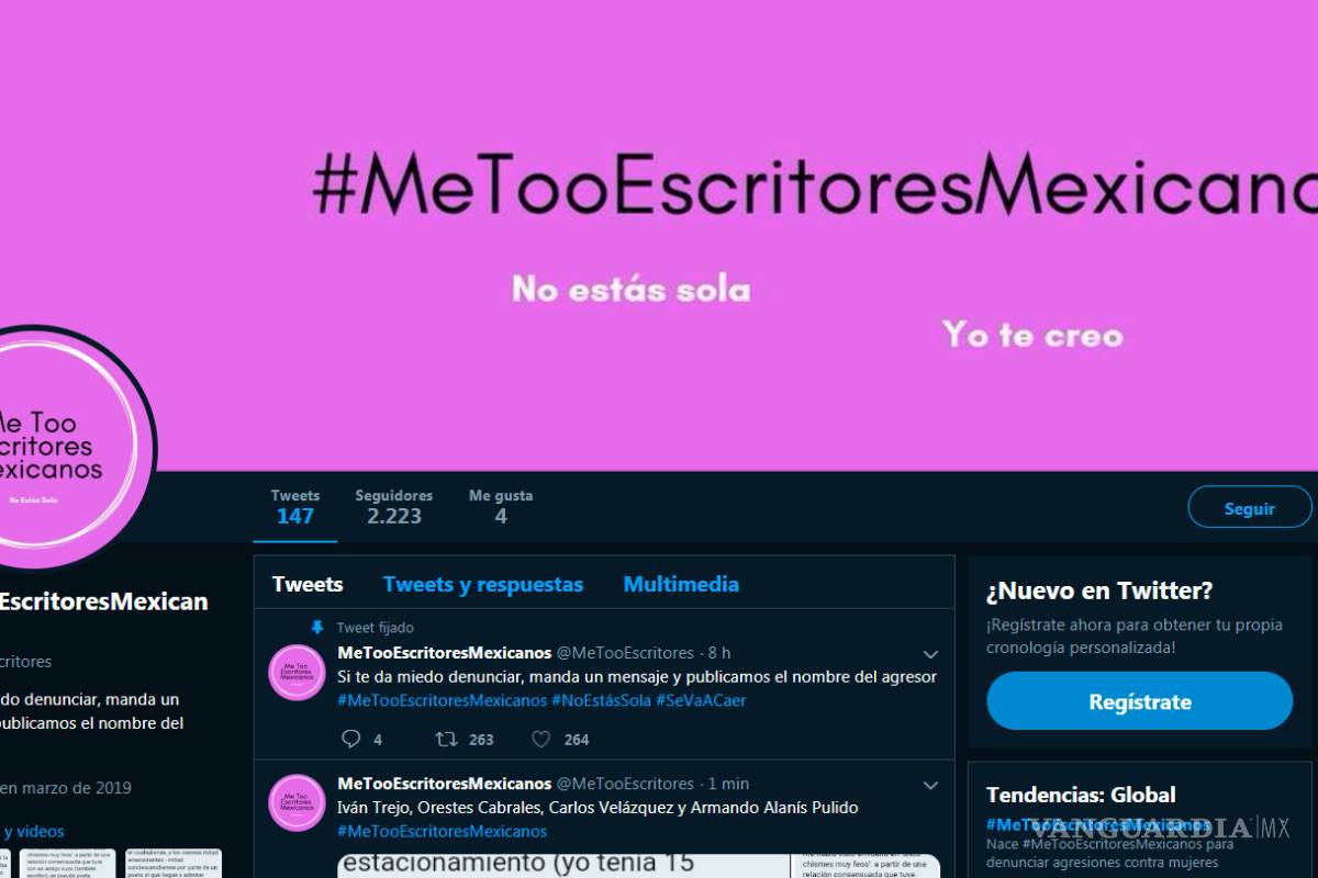 Escritoras crean #MeTooEscritoresMexicanos para denunciar abusos y acoso