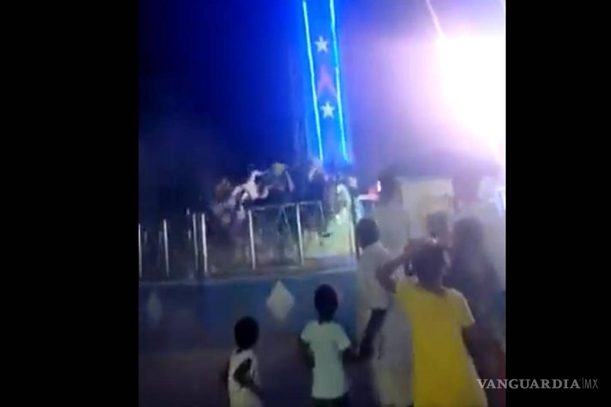 Así fue el impactante momento en el que falló un juego mecánico en la India (video)