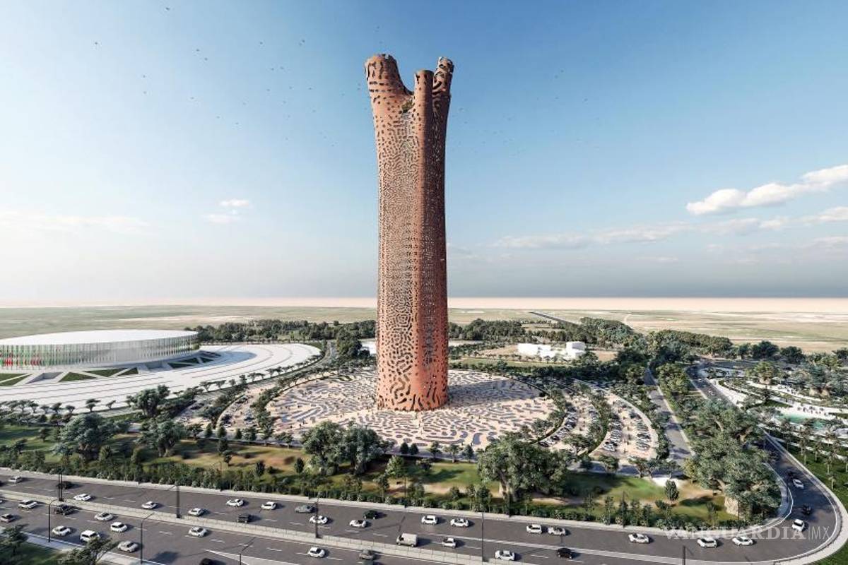 La Torre de la Vida, envuelta en una fachada de tierra impresa en 3D y que funciona como un sistema vivo