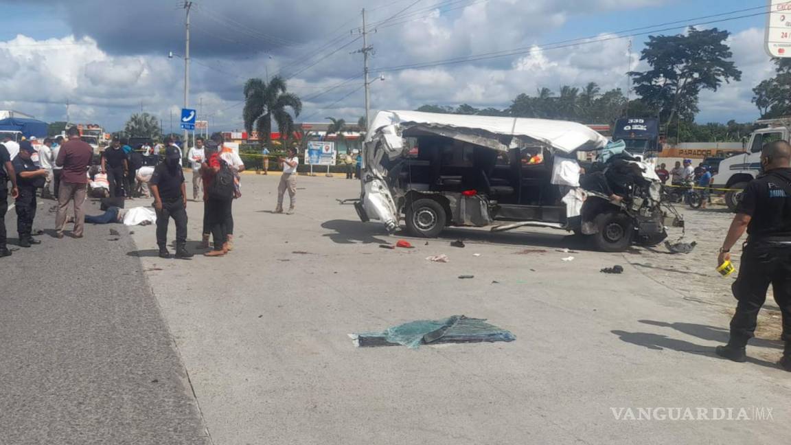 Accidente deja 3 migrantes muertos y 5 heridos