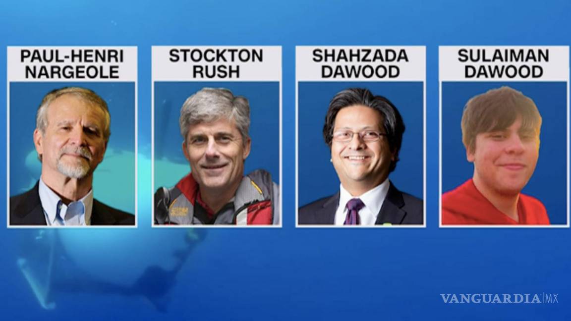 Conoce a las cinco personas que están en el sumergible Titán desaparecido en el Océano Atlántico