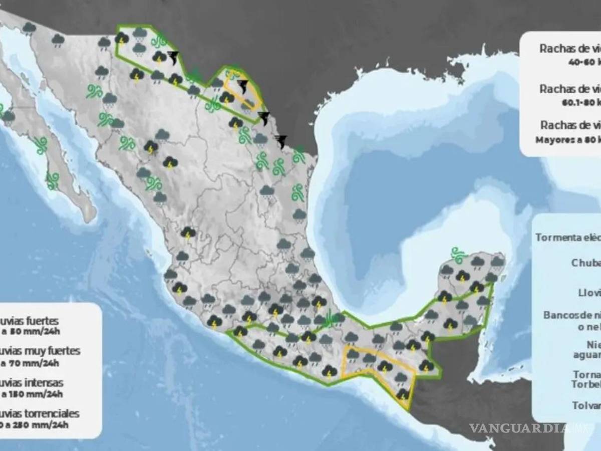 $!El ingreso de humedad del Océano Pacífico generará chubascos y lluvias fuertes en el Valle de México