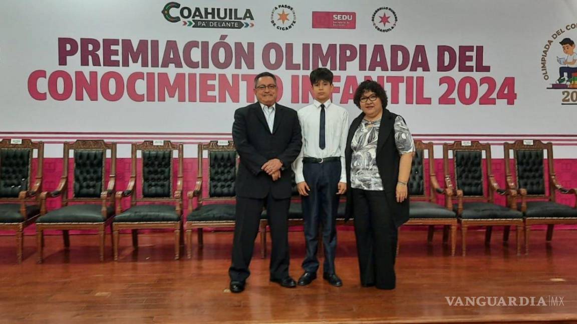El orgullo de Coahuila: obtiene pequeño fronterense quinto lugar en la Olimpiada del Conocimiento 2024