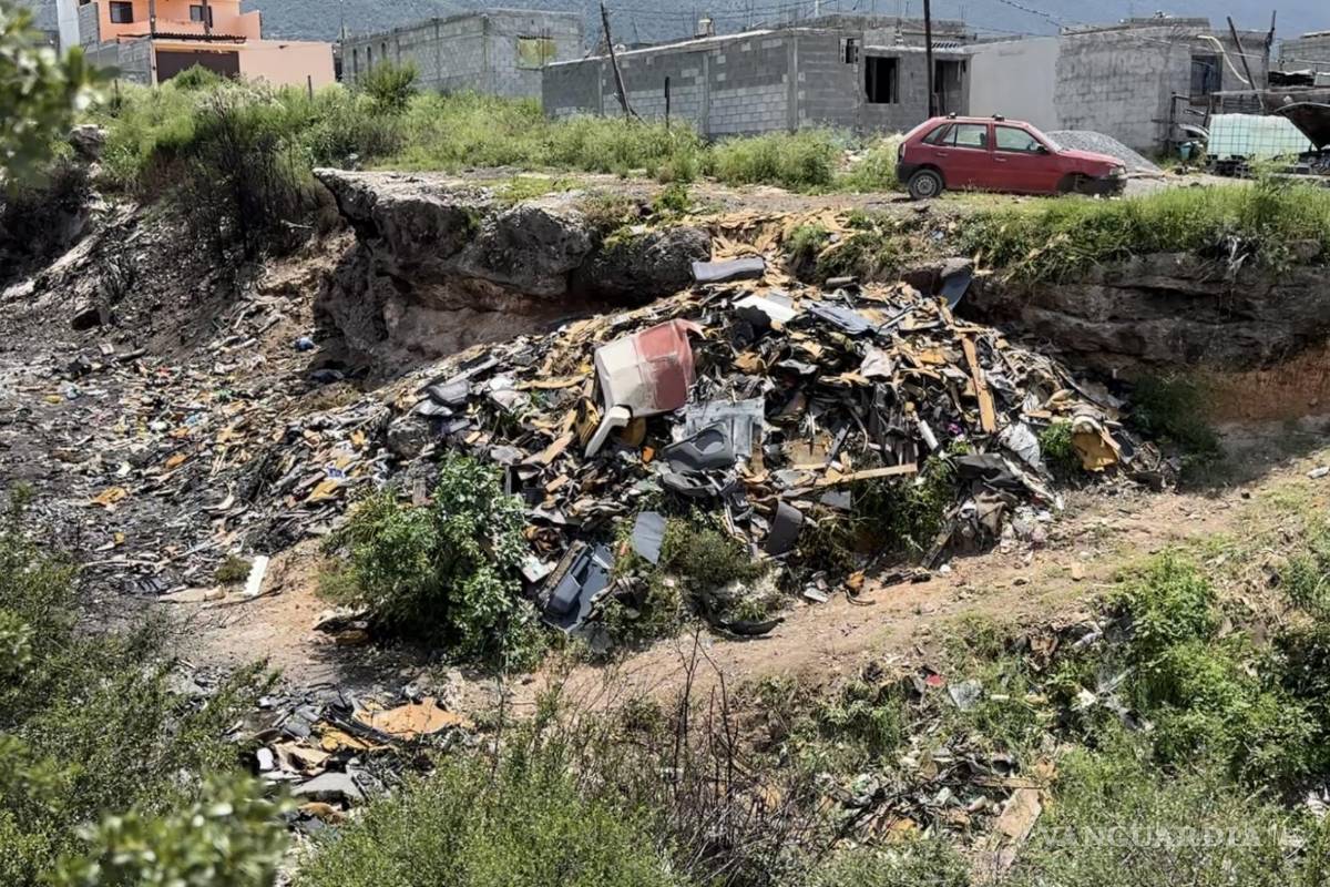 Denuncian vecinos daño ambiental en la Nueva Revolución; señalan quema de autopartes