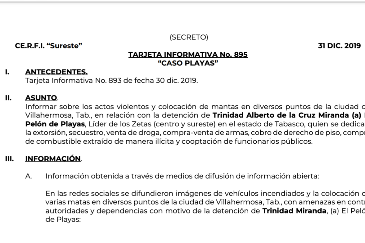 $!‘La Barredora’: inteligencia alertó desde 2019 sobre Hernán Bermúdez y red criminal en Tabasco, pero nadie actuó