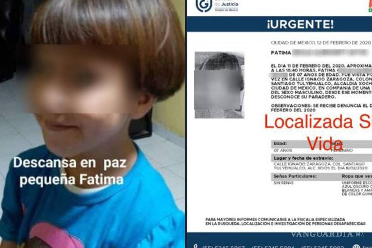 'Encontraron a mi sobrina de 7 años, asesinada, desnuda y torturada'; Fátima fue encontrada en una bolsa en Tláhuac