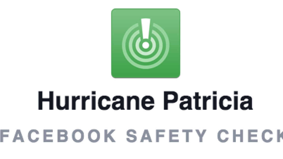 Facebook habilita función para notificar durante el paso del Huracán Patricia