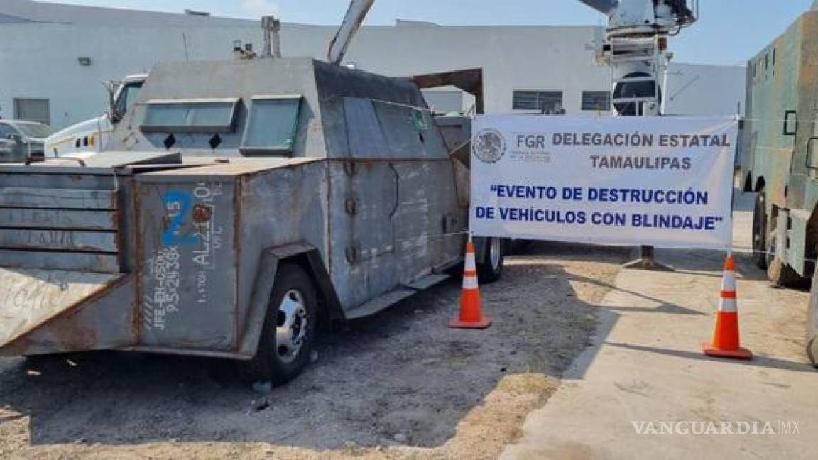 La FGR destruye 14 “monstruos” asegurados en Tamaulipas