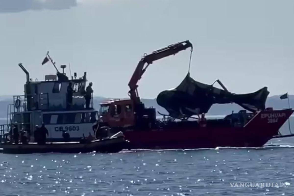 Extraen restos del helicóptero en el que viajó Sebastián Piñera