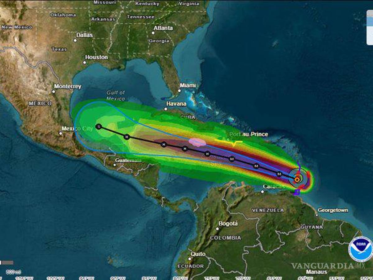 $!Esta es la ruta pronosticada del fenómeno meteorológico