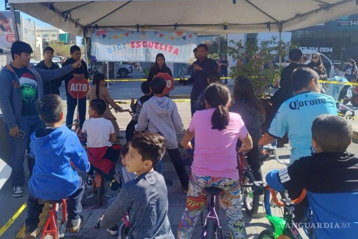 Torreón: Más de 5 mil 600 niños aprenden educación vial en la Bici Escuelita