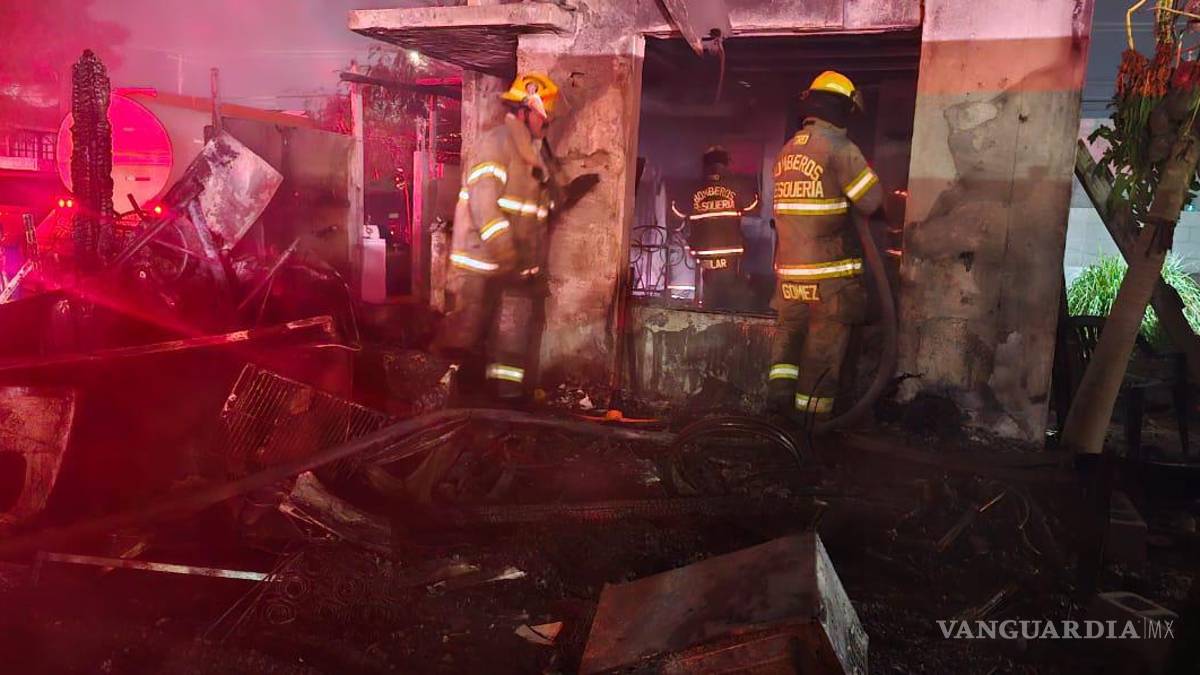 Incendio deja un calcinado y un herido en Pesquería, Nuevo León
