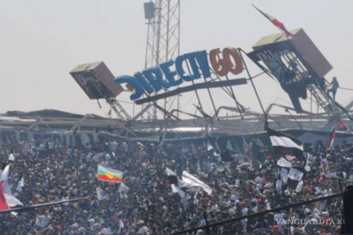Se desploma tribuna en Estadio Monumental del Colo-Colo en Chile