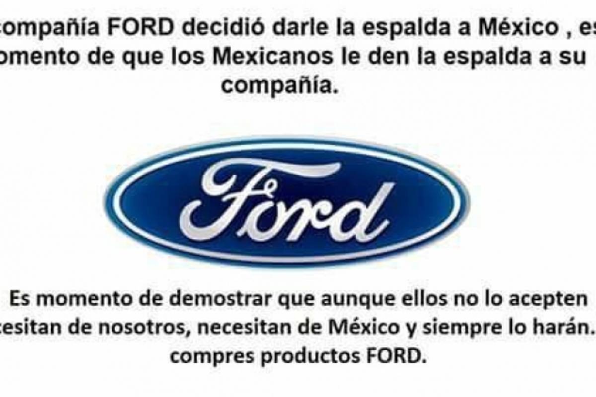 Convocan a boicotear a Ford tras cancelar planta en México