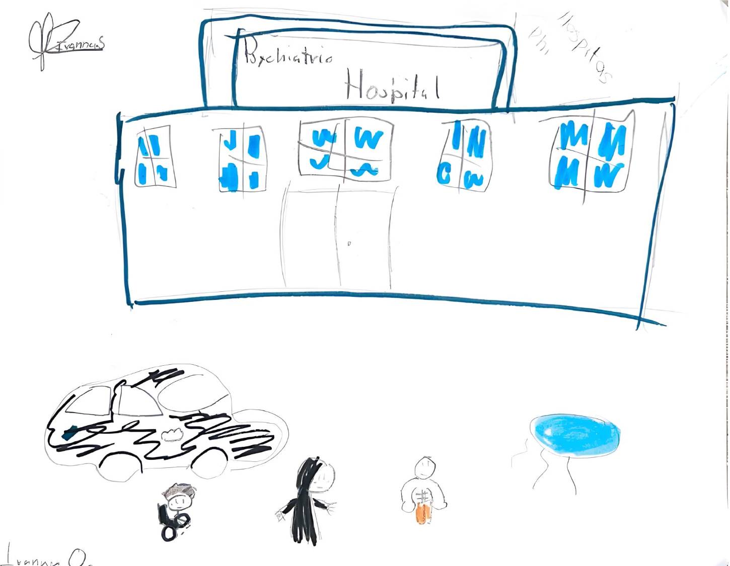 $!Ivanna puso a todos sus personajes en una sola toma: Tom, el Huesos de Cristal y el Capucha negra. De fondo vemos el hospital psiquiátrico donde ocurre la acción.