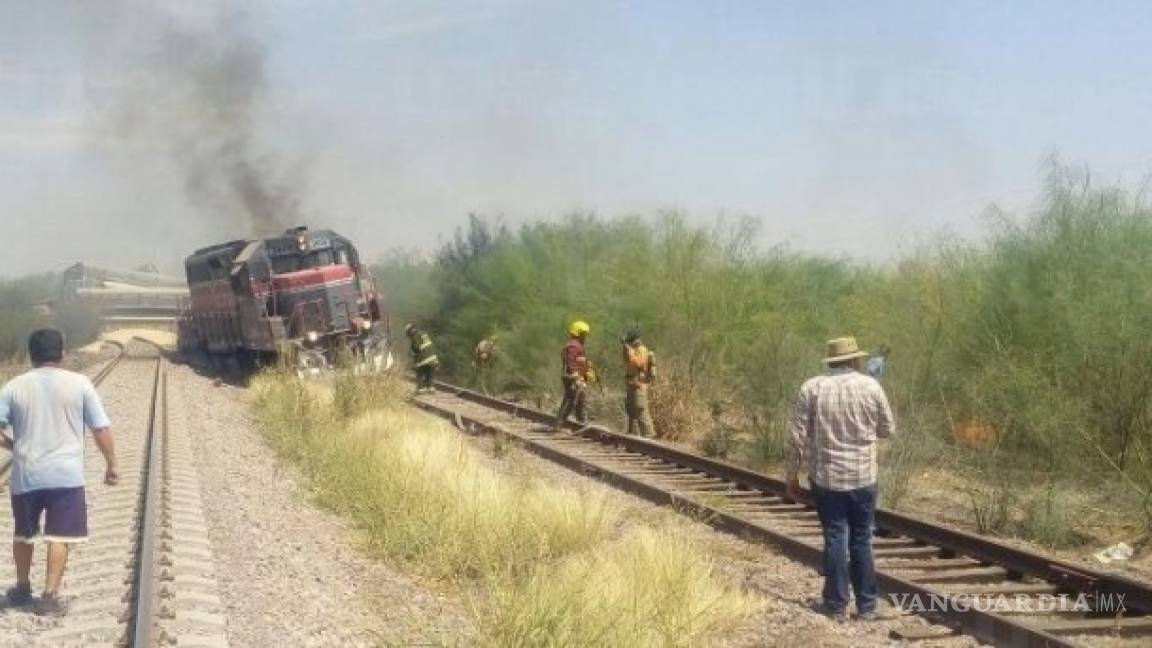 Tren carguero se descarrila en Sinaloa; no hay lesionados