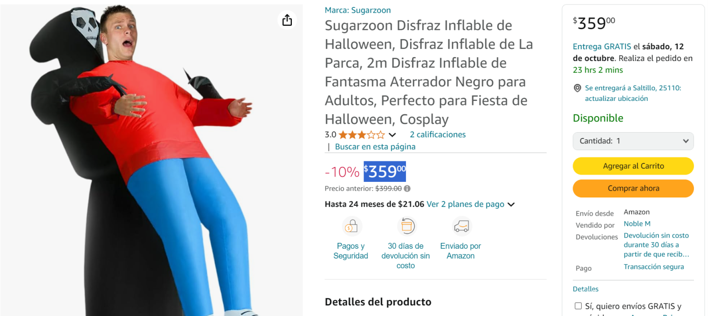 $!Amazon: Estos son los mejores disfraces inflables para Halloween que puedes encontrar