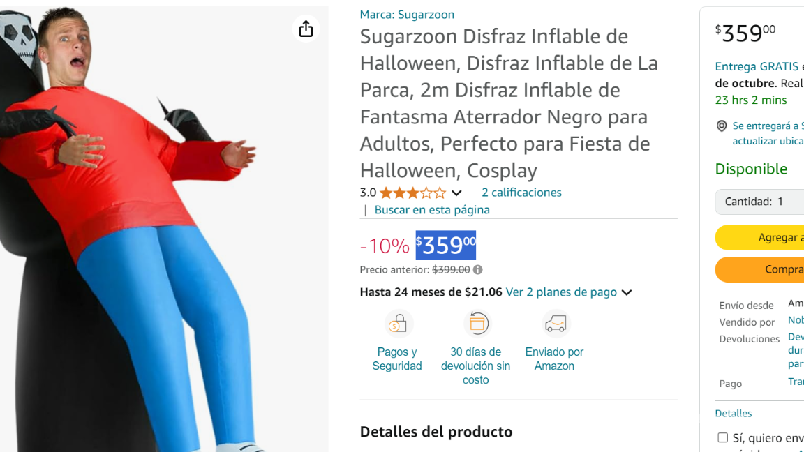 $!Amazon: Estos son los mejores disfraces inflables para Halloween que puedes encontrar