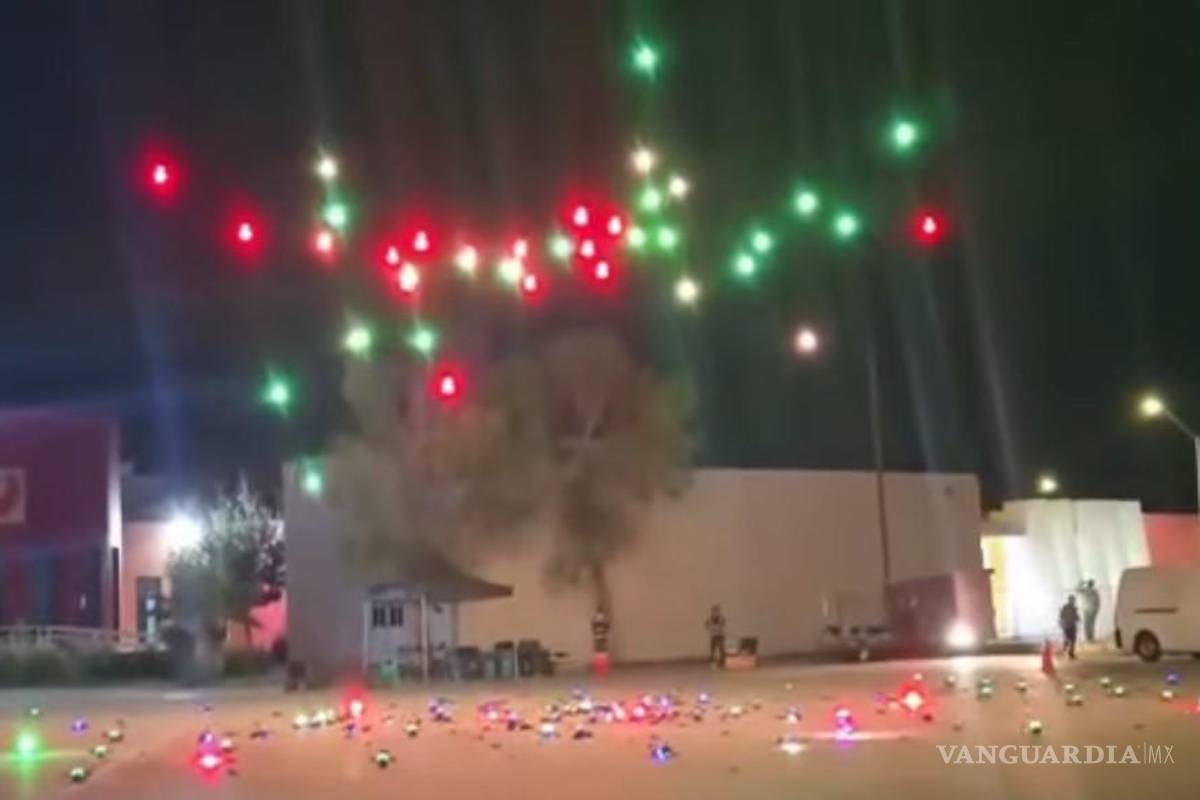 Colapsa espectáculo de drones en Piedras Negras durante Fiestas Patrias