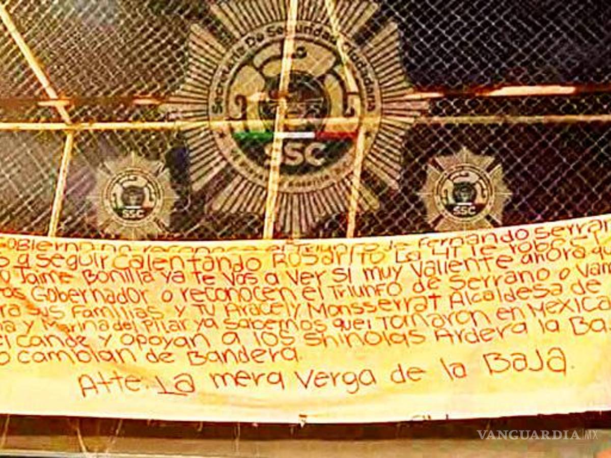 $!‘Arderá Baja California’... Cártel Jalisco Nueva Generación amenaza a Marina del Pilar Ávila, gobernadora electa