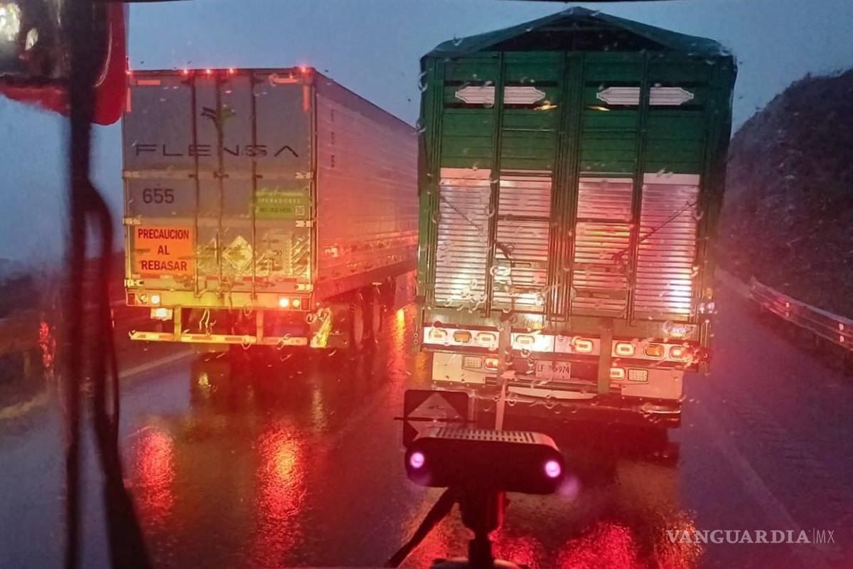 Cerrada la autopista Monterrey-Saltillo; lluvias por tormenta tropical ‘Alberto’ la vuelven intransitable