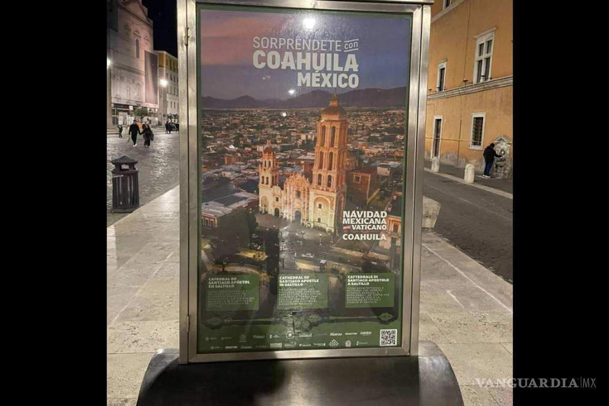 Así promocionan la riqueza de Coahuila en parabuses de Roma