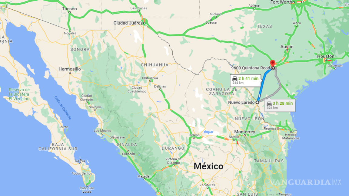 Distancia de Saltillo a Torreón: el equivalente del viaje de migrantes encontrados en tráiler