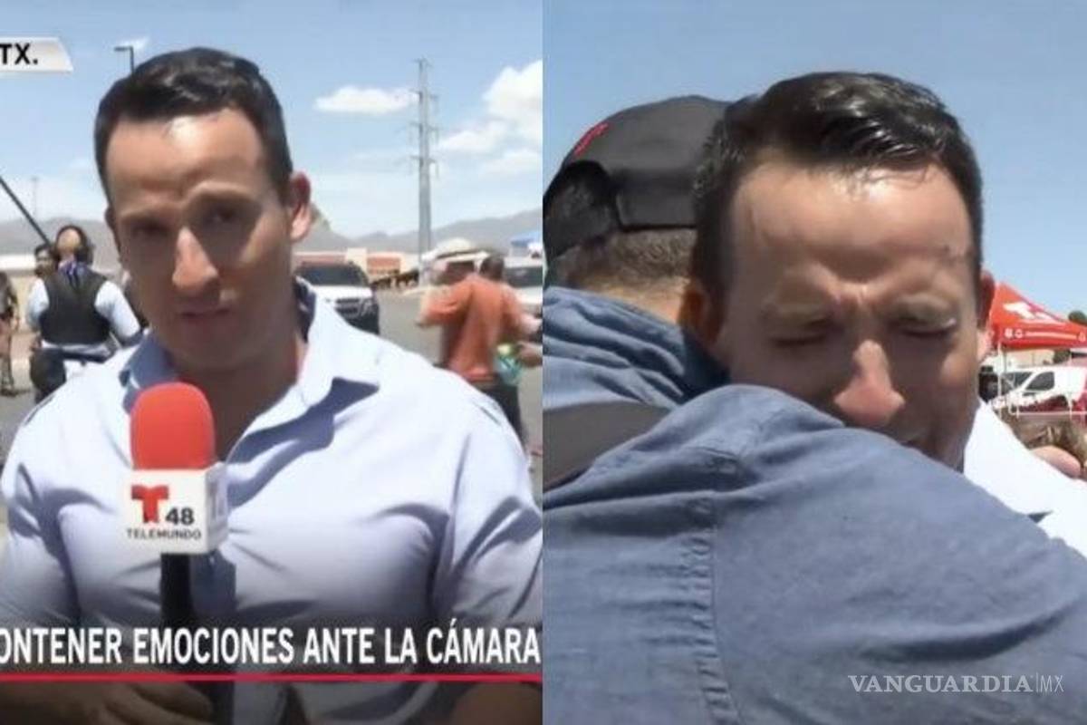 Conmovedor video de reportero que llora al transmitir el caso de la masacre en El Paso