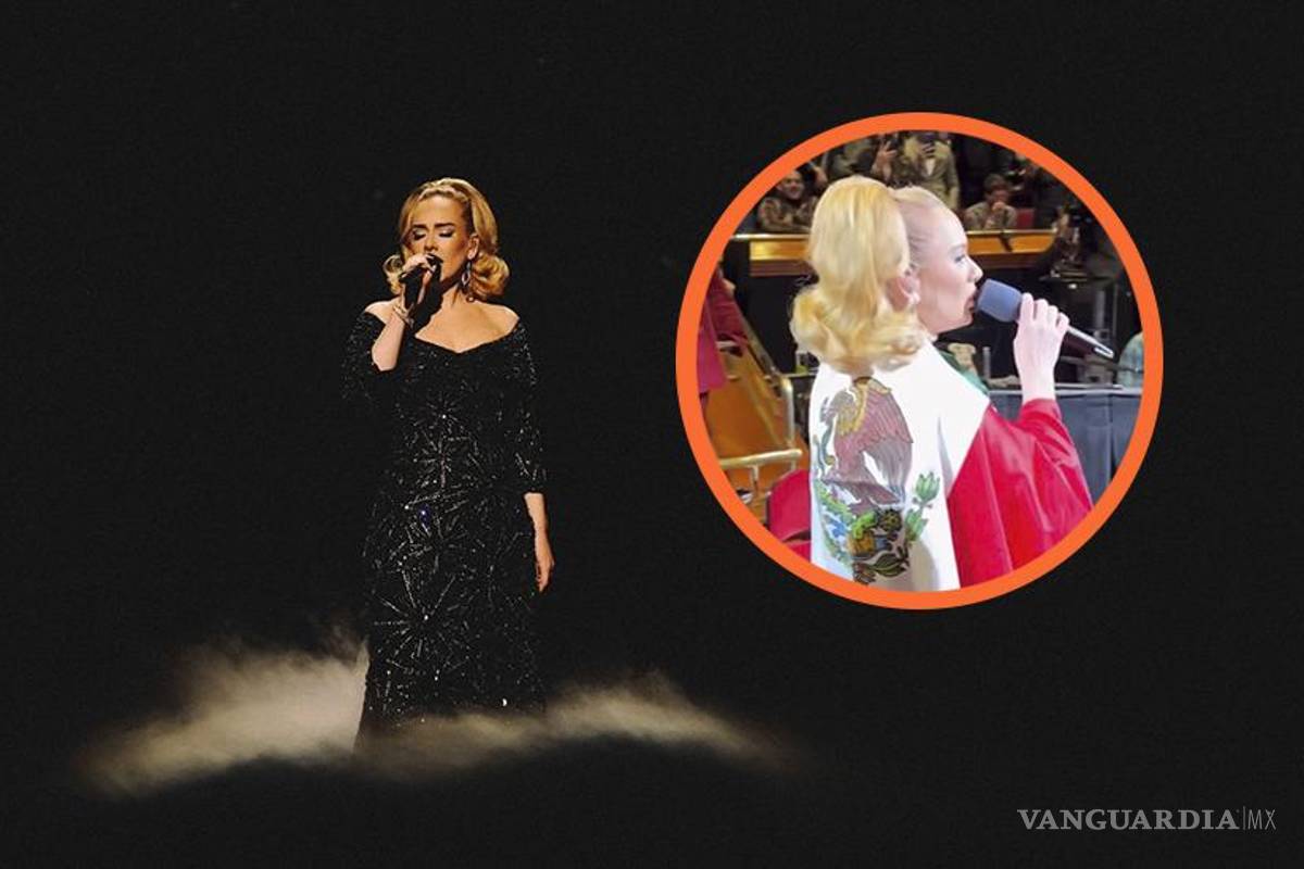 ¡Adele hermana ya eres mexicana! Captan a la cantante dando show envuelta en bandera de México (Video)