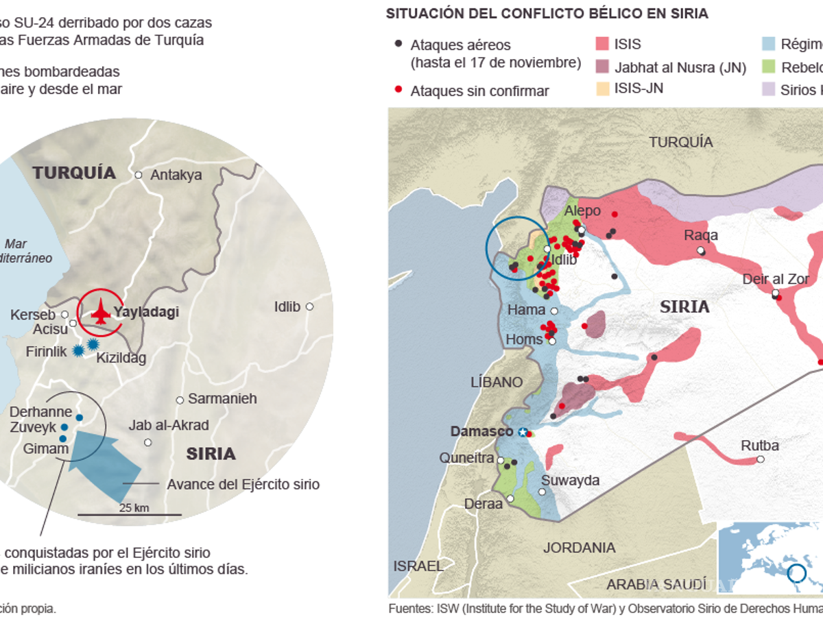 $!Turquía derriba avión de combate ruso cerca de la frontera con Siria