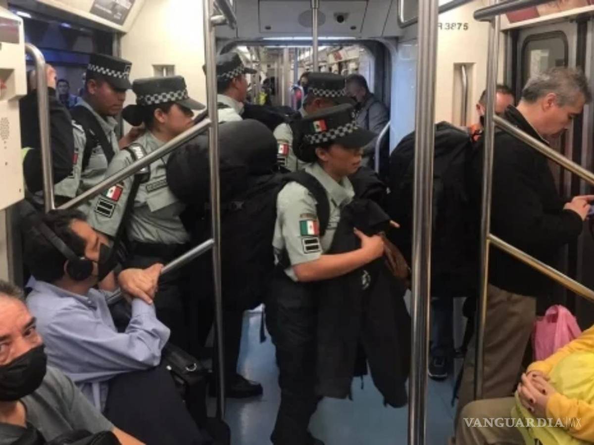 $!La Guardia Nacional está llevando labores de vigilancia en las estaciones del metro en CDMX