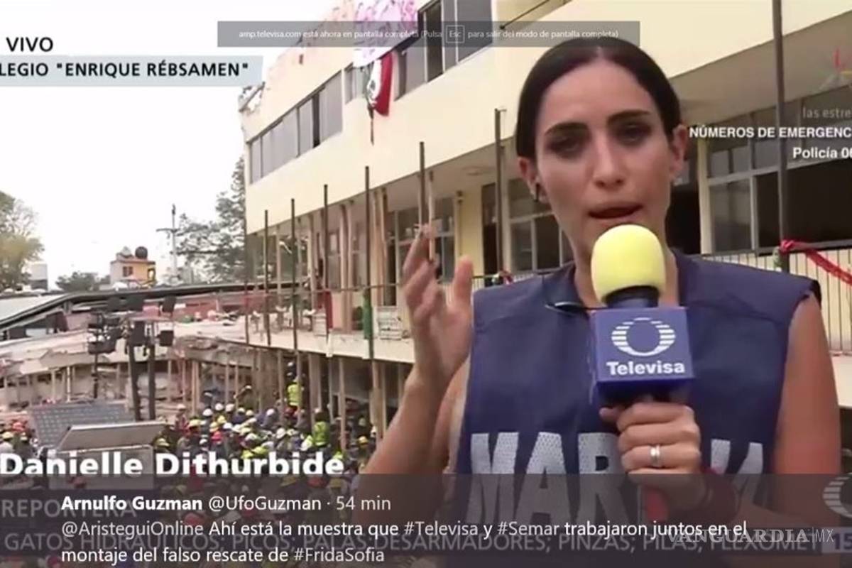 Danielle Dithurbide, reportera de Televisa, se deslinda del engaño de "Frida Sofía"