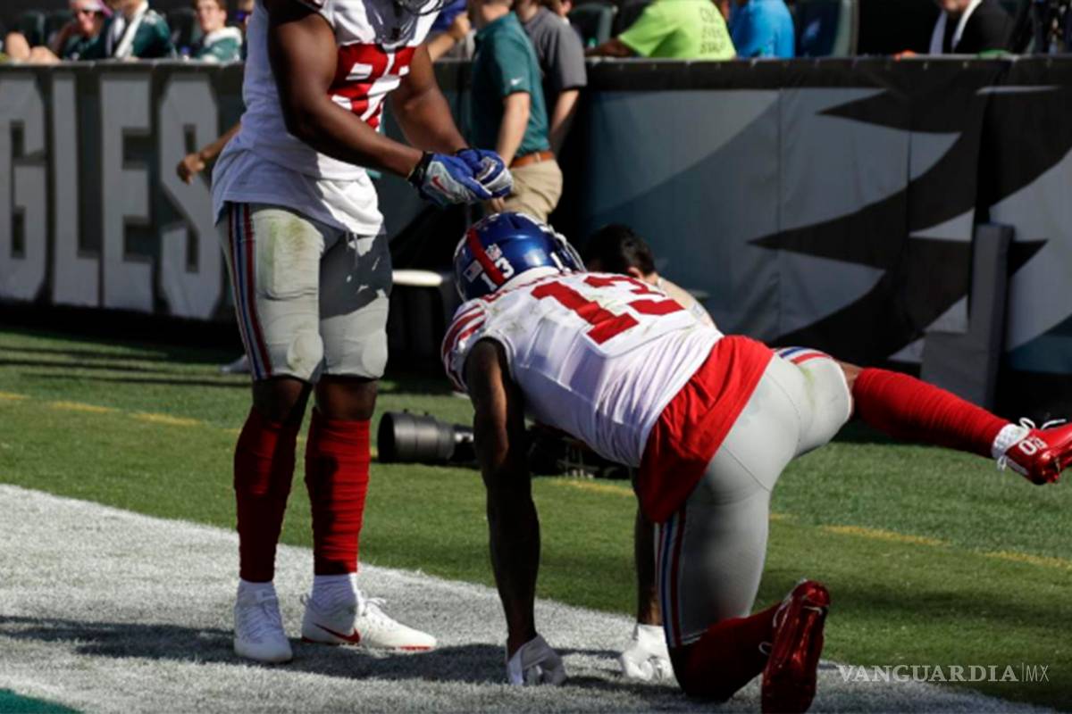 Odell Beckham sugiere que festejo de perro está relacionado con Donald Trump