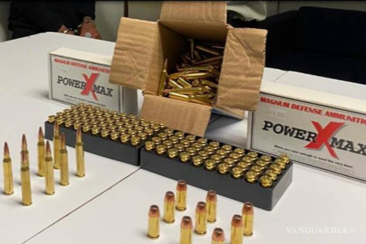 Por doble decomiso en puentes internacionales de Piedras Negras, aseguran más de cinco mil cartuchos