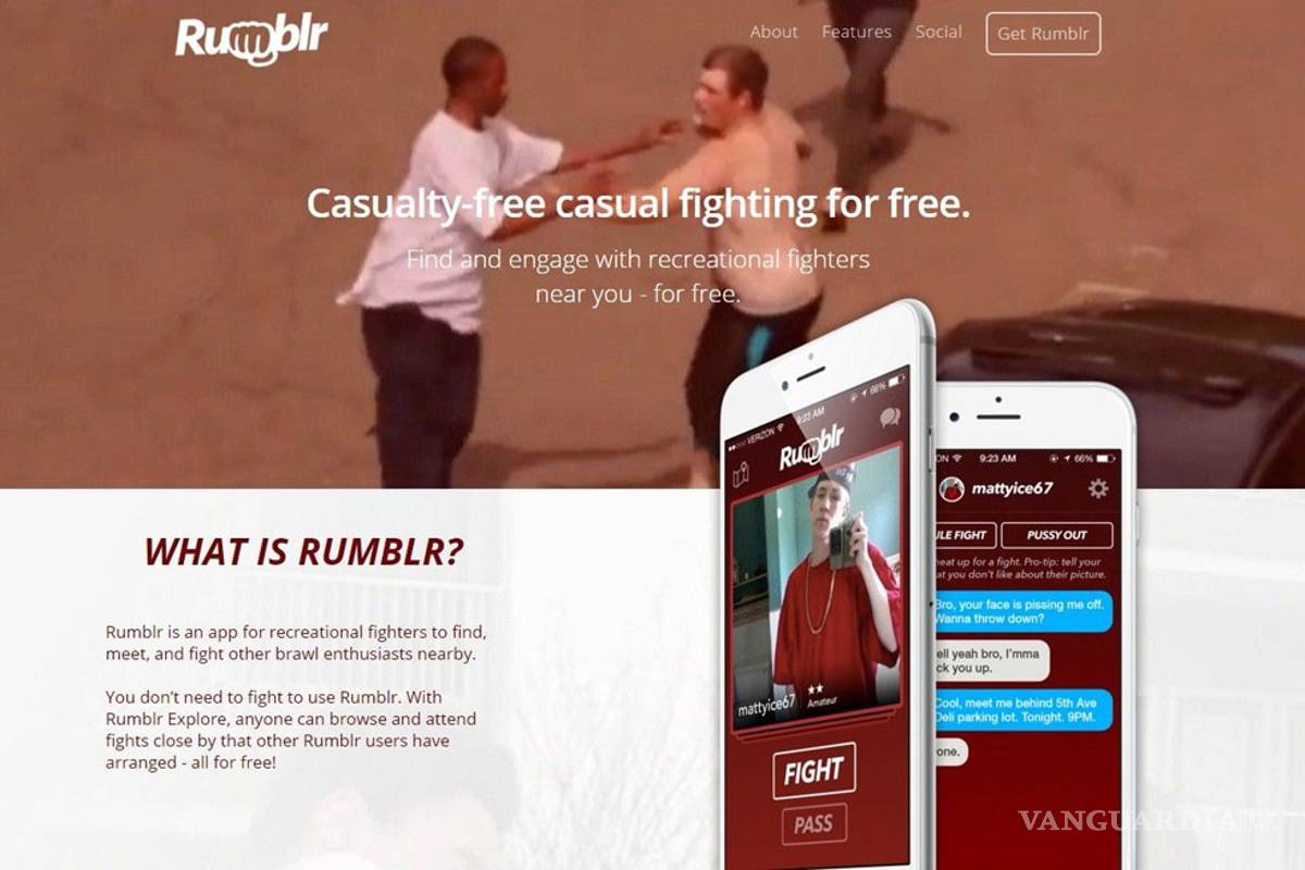 Rumblr, la polémica app del 'club de la pelea'