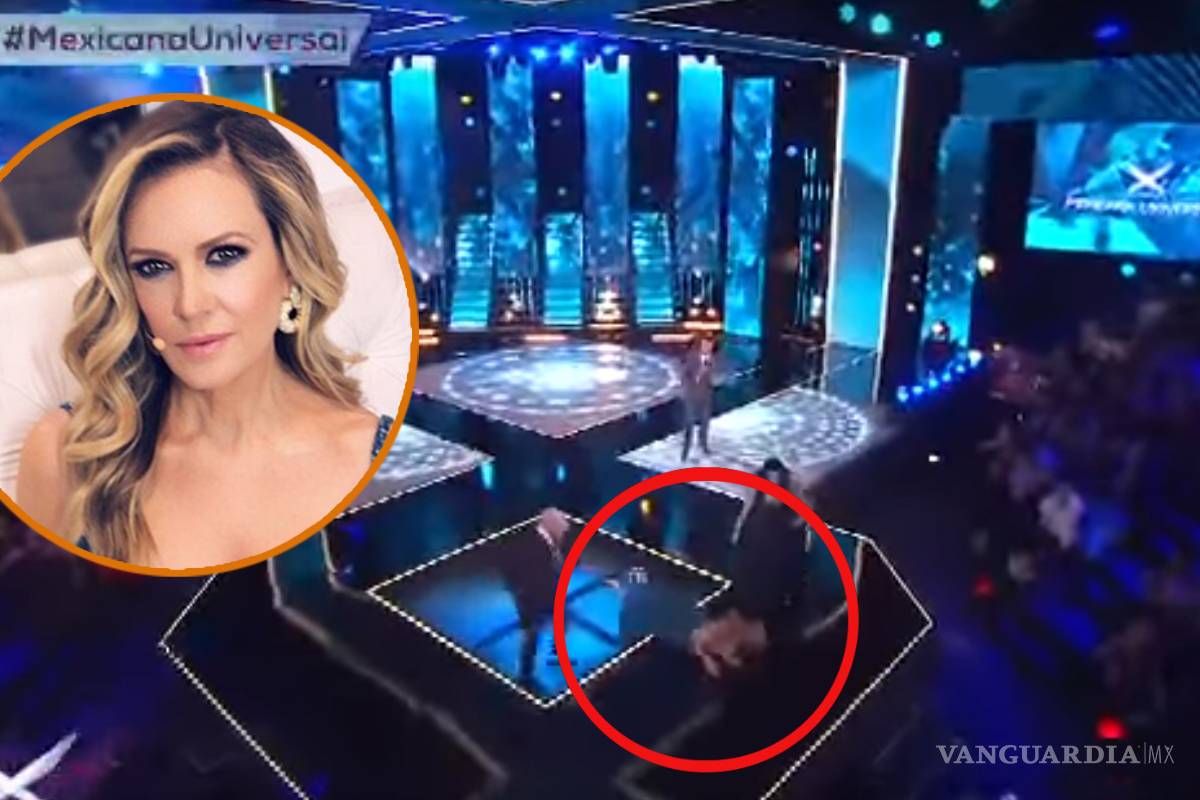 Rebecca de Alba pierde el glamour... sufre caída durante transmisión de Mexicana Universal (Video)