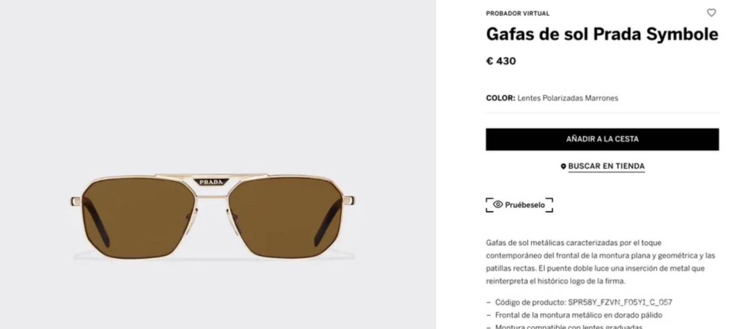 $!Los lentes son polarizados y de armazón plano.