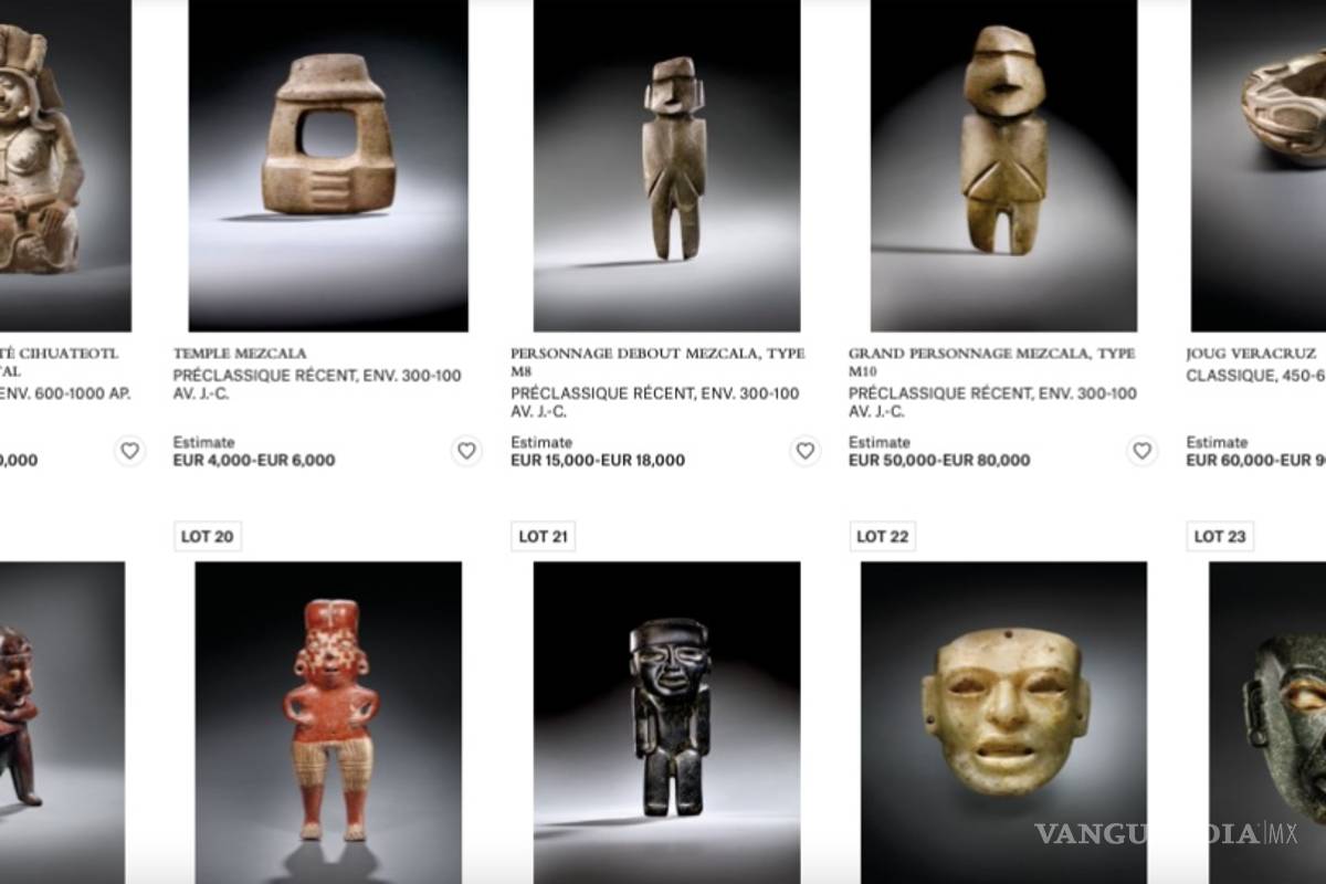 México protesta contra subasta de objetos prehispánicos en Francia