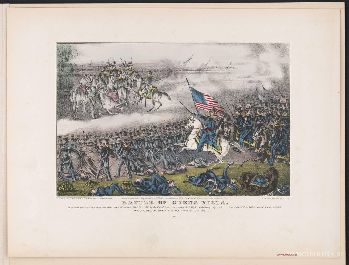 $!La Batalla de Buena Vista o La Angostura se libró el 22 y 23 de febrero de 1847 al sur de Saltillo. El avance mexicano alimentó después el contrafactual de una victoria que parecía cercana antes de la retirada ordenada por Santa Anna.