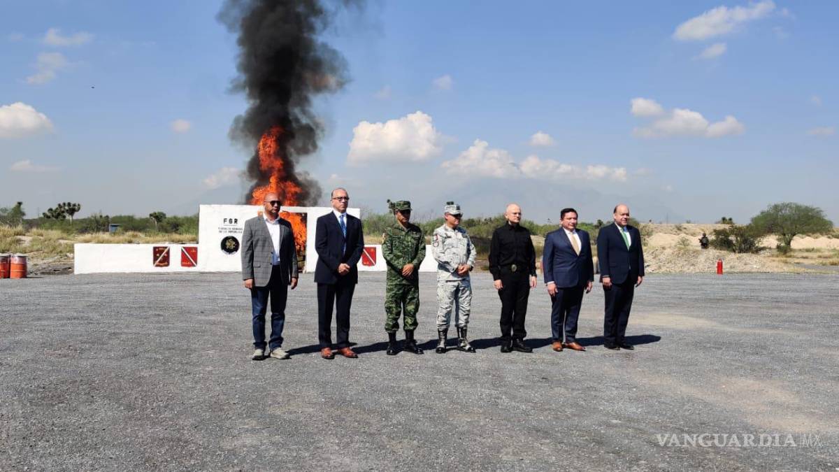 Incineran en Nuevo León más de 460 kilos de estupefacientes