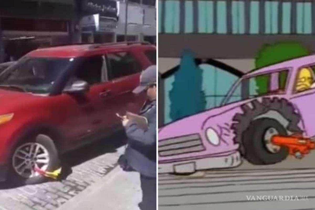 #LadyParquímetros huye al estilo de Los Simpson