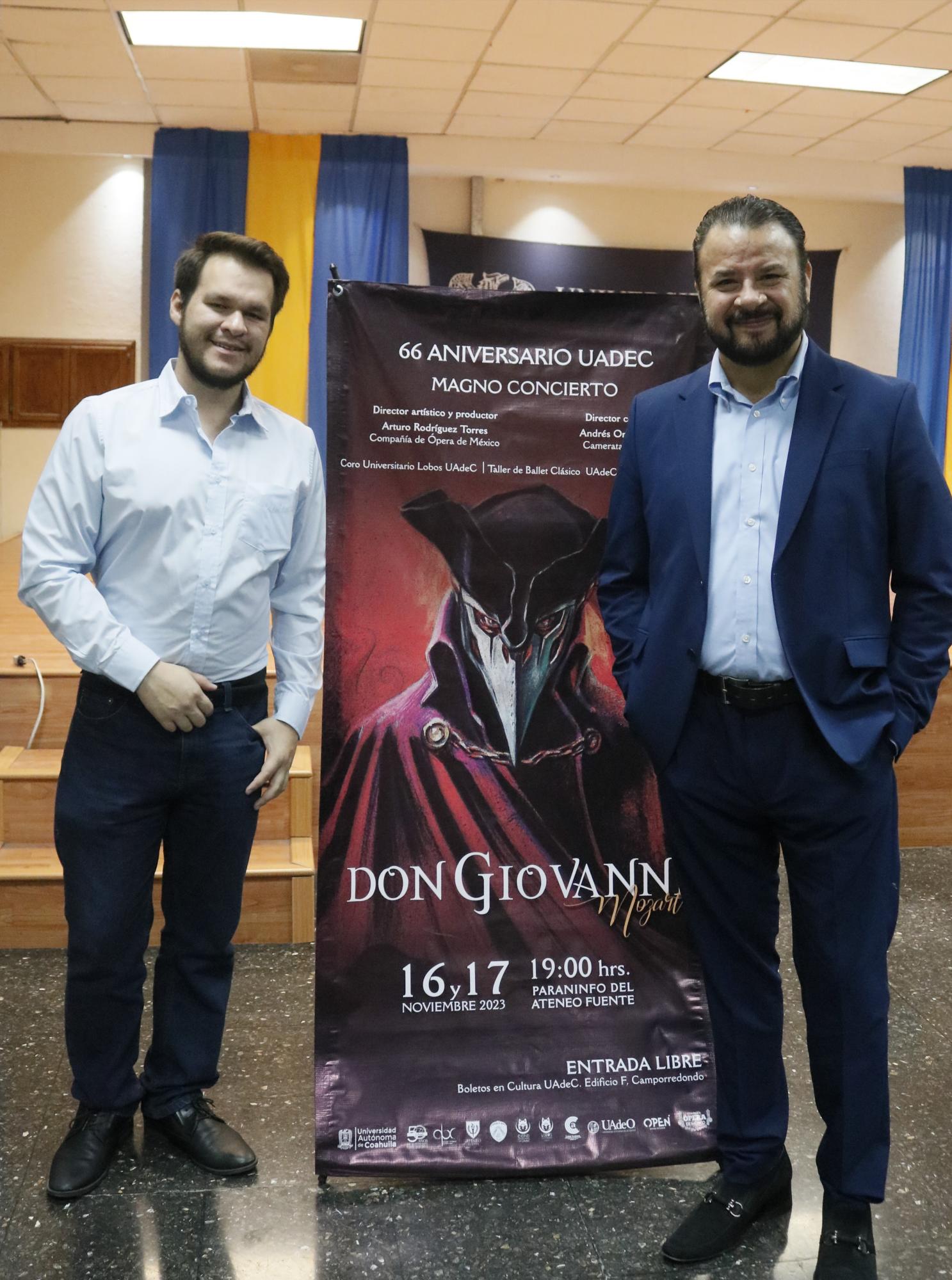 $!José Manuel Alfaro y Arturo Rodríguez interpretarán a Leporello y su señor, Don Giovanni, respectivamente.